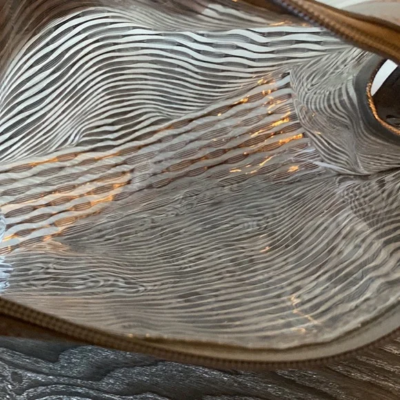 Large silver and clear makeup cosmetic case. - Picture 3 of 3